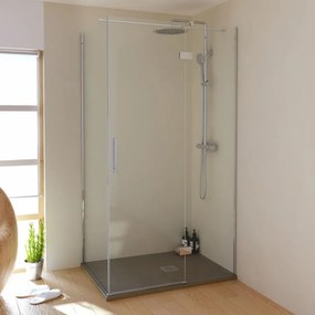Piatto doccia SANYCCES in resina STRATO grigio scuro L 70 x L 160 cm