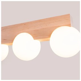 Plafoniera bianca/di colore naturale con paralume in vetro ø 12 cm Solum – Sollux