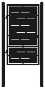 Cancello manuale Privacy in ferro, apertura a sinistra, L 104.5 x H 180 cm, di colore nero