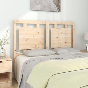 Testiera Per Letto 125,5x4x100 Cm İn Legno Massello Di Pino /
