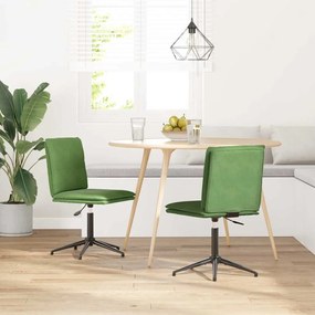 Sedie Da Pranzo 2 Pz Verde Chiaro İn Velluto /