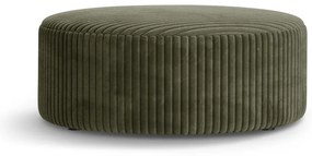 Poggiapiedi verde con rivestimento in velluto a coste Dia – Micadoni