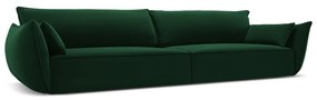 Divano verde scuro con rivestimento in velluto 248 cm Vanda – Mazzini Sofas