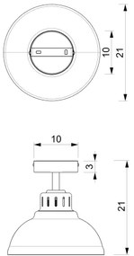 Lampadario a plafone SVEN 1xE27/15W/230V nero