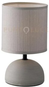 Lumetto furore grigio 1 luce attacco e14 14x24cm in ceramica e para...