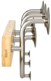 Appendiabiti da parete in alluminio bianco naturale Melody - Umbra