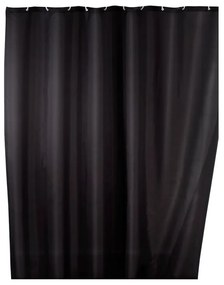 Tenda da doccia nera con finitura antimuffa , 180 x 200 cm - Wenko