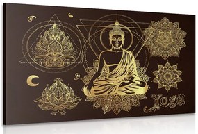 Stampa su tela – Buddha meditante dorato