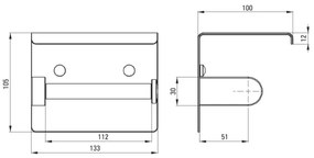 Deante ADR_N221 - Porta rotolo per carta igienica ROUND, nero