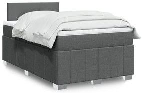 Giroletto A Molle Con Materasso Grigio Scuro 120x190cm Tessuto /