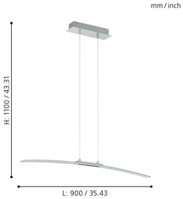 Eglo 95147 - Lampadario LED LASANA LED/30W/230V