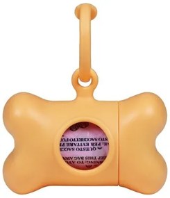 Dispenser di Buste per Animali Domestici United Pets Bon Ton Nano Classic Cane Arancio Plastica riciclata (6 x 3 x 4 cm)