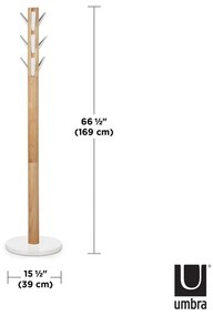 Appendino in legno bianco in gomma naturale Flapper - Umbra