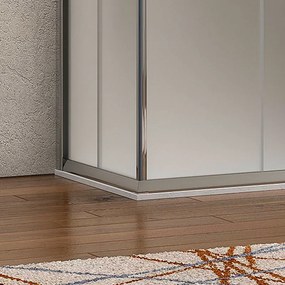 Box doccia tre lati 80x70x80 doppio scorrevole vetro opaco anticalcare KF1000 - KAMALU