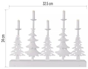 Candelabro natalizio a LED LED/2xAA bianco