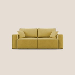 Morfeo divano con seduta estraibile in morbido tessuto impermeabile T02 giallo 180 cm