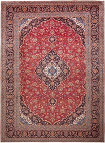 Kashan Tappeto 410 x 310 Rosso (Iran) Annodato A Mano