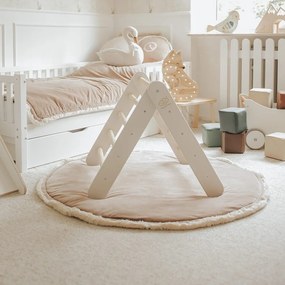 Pikler triangolo montessori bianco in pino massiccio 46x87x60 cm Montessori – Meowbaby