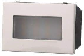 Segnapasso Led 3 moduli 2,4W da incasso per scatola 503 bianco IP20 Bianco caldo 3000K compatibile BTicino Axolute BTicino Axolute