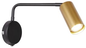 Lampada da muro TINA 1xGU10/15W/230V nero/oro