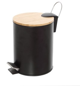 Pattumiera Bagno Con Pedale 3L Feridras "Haiti" Nero Opaco
