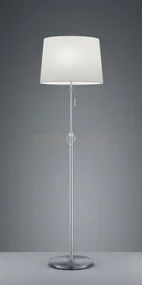 Lampade da terra lyon acciaio satinato 409100307 paralume bianco