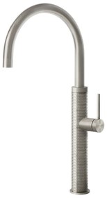 Miscelatore lavello monocomando con canna girevole steel brushed tapware 60018 gessi