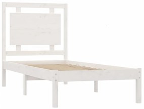 Giroletto bianco in legno massello 75x190 cm small single