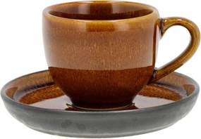 Tazzina per espresso color ambra in ceramica 70 ml Gastro Black/Amber – Bitz