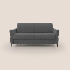 Dalia divano letto con materasso H18 cm e piedi alti in raffinato tessuto smacchiabile T17