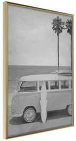 Poster  Hippie Van II  Cornice Quadri Cornice d'oro, Larghezza x Altezza Home decor 20x30