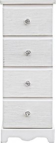 Cassettiera Blanc 4 Cassetti S in Legno...