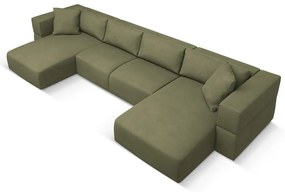 Divano angolare a U verde chiaro Esther - Milo Casa