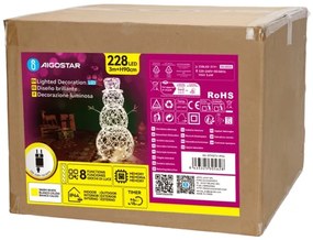 Aigostar-LED Decorazione natalizia per esterni LED/3,6W/31/230V 2700K 90cm IP44 pupazzo di neve