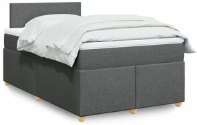 Giroletto A Molle Con Materasso Grigio Scuro 120x200 Cm Tessuto /