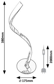 Rabalux 74211 - Lampada da tavolo LED AZULA LED/3W/230V 4000K cromo