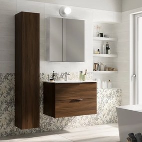 Pensile bagno Jnka specchio in vetro SENSEA, 2 ante apertura da destra e sinistra P 14 x L 70 x H 75 cm