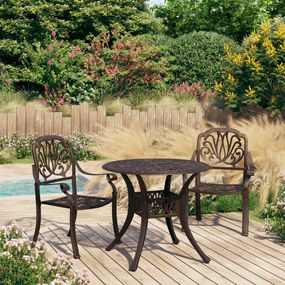 Set Da Bistrot 3 Pz İn Alluminio Pressofuso Bronzo /