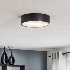 TEMAR LIGHTING Plafoniera Cleo, Ø 30 cm, IP20, nero, metallo, E27