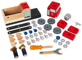 Janod - Set di costruzioni in legno BRICOKIDS camion dei pompieri