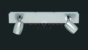 Michael barra 2 luci acciaio satinato attacco gu10 l. 32cm