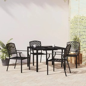 Set Da Pranzo Da Giardino 5 Pz İn Acciaio Antracite /