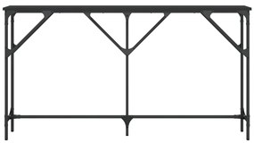 Tavolino consolle nero 140x23x75 cm in legno multistrato