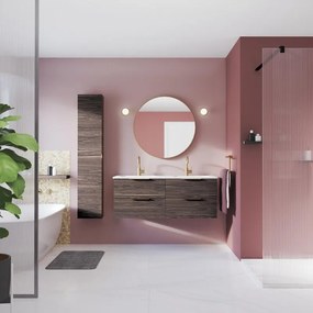 Mobile da bagno sospeso sotto lavabo L 120 x H 35 x P 51 cm bianco, 1 cassetto Neo, Maniglie acquistabili separatamente