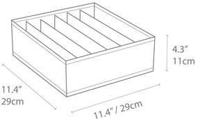 Organizzatore per cassetti beige con scomparti Cassetto, 29 x 11 cm - Bigso Box of Sweden