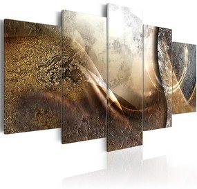 Quadro Lunar Planet  Colore Oro, Dimensioni e Misure 200x100