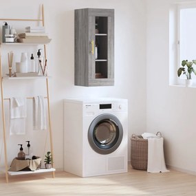 Mobile A Parete Grigio Sonoma 34,5x34x90 Cm /