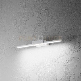 Gap490c- applique led in alluminio 3000k 870lm 12w ip44 51,5cm bian...
