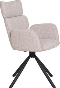 Set di sedie da pranzo beige in imbottito con braccioli 2 pz Cordoba – House Nordic