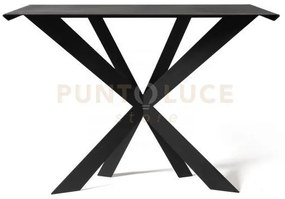 Consolle in stile moderno exsodus zeus nero in ferro 110x35x80cmh